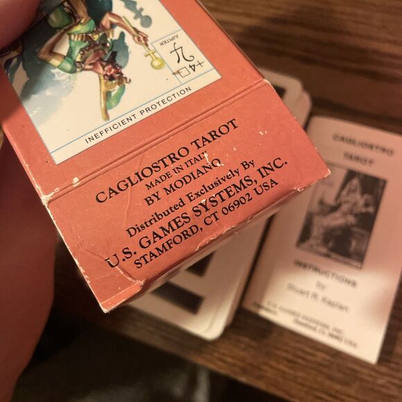 Vintage Cagliostro Tarot Deck Made in Italy by Modiano in Box 1981 Instructions - Picture 7 of 10
